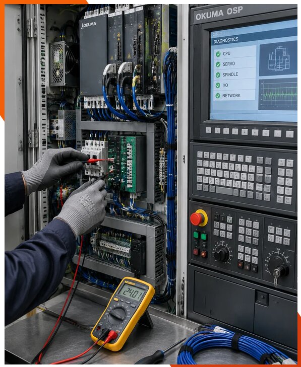 Ремонт систем ЧПУ Okuma OSP в Климовске